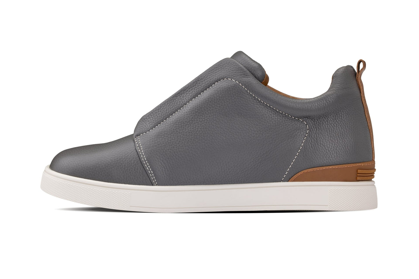 CALTO J1935 Height-Increasing Slip-On Snoafer Sneaker - 2.6 Inches Taller - Premium Casual Loafer - Quality Footwear