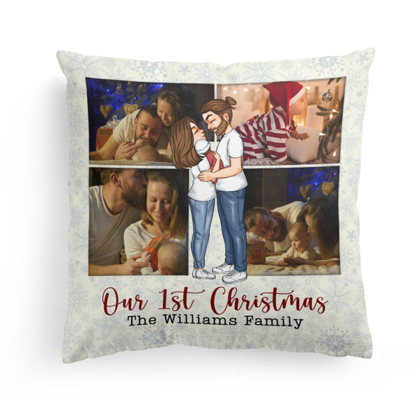 Our Christmas – Personalized Pillow – Christmas Gift For Spouse, Lover, Couple, Husband, Wife, Newly Wed, First Child, Newborn Baby