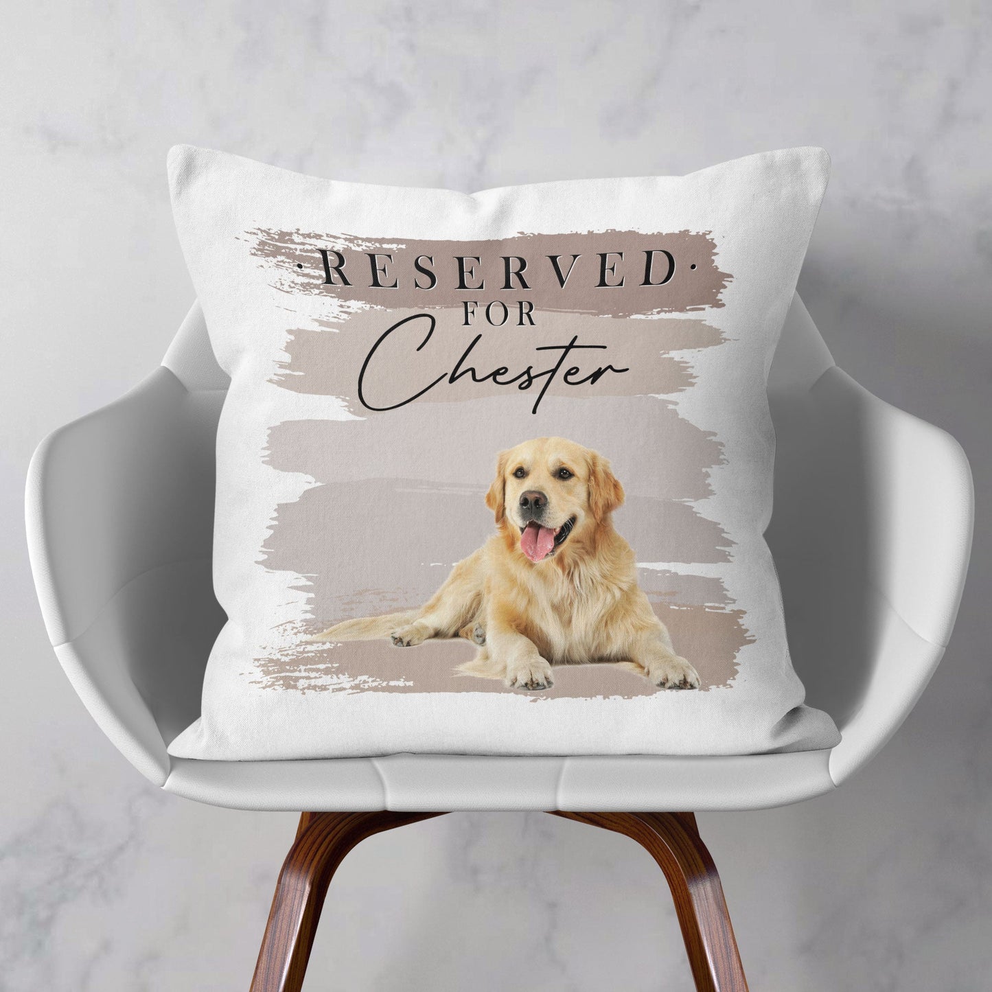 Reserved For The Dog – Personalized Pillow – Birthday, Loving Gift For Dog Mom, Dog Dad, Cat Mom, Cat Lover, Dog Lover, Pet Owners