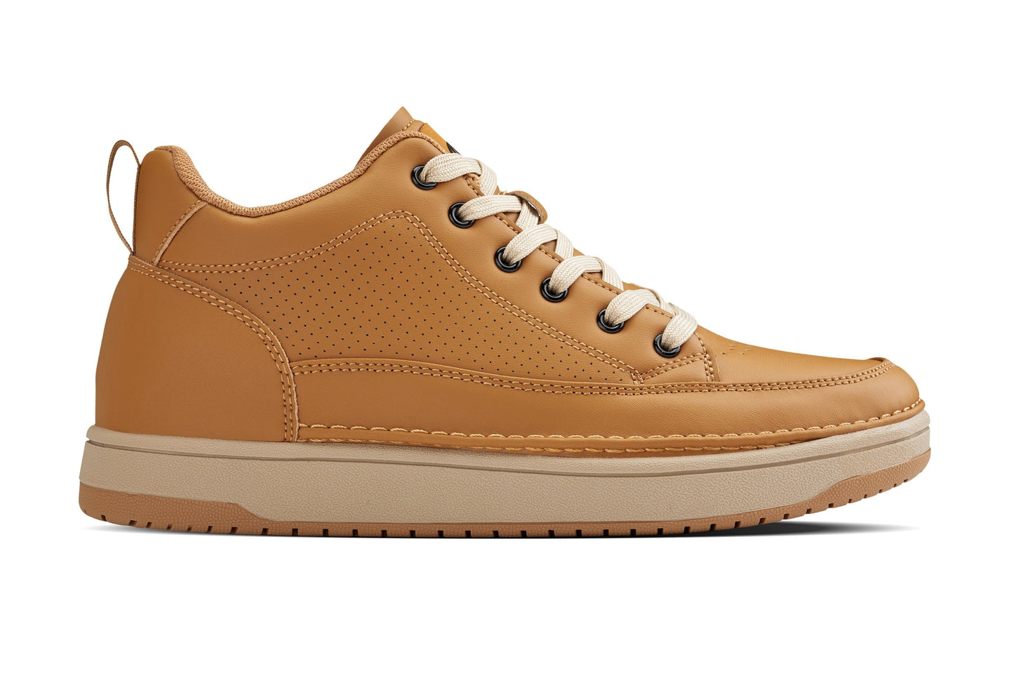 CALTO Q274 Premium Height-Increasing Casual Sneaker - 2.8 Inches Taller - Camel Brown Gum Sole - Quality Footwear