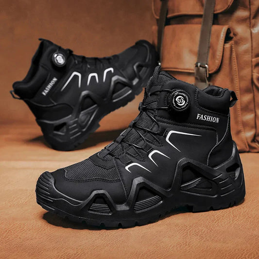 Blotcha Men's Waterproof Hiking Boots with Microfiber Leather & Rotating Buckle