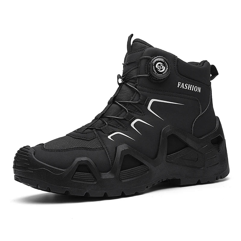 Blotcha Men's Waterproof Hiking Boots with Microfiber Leather & Rotating Buckle