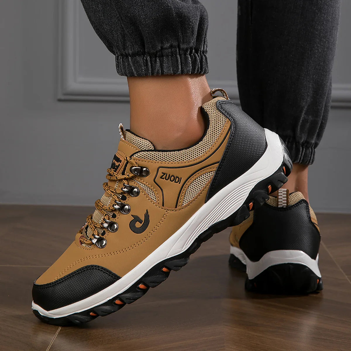 Blotcha Men's Orthopedic Hiking Shoes - Breathable Lightweight Non-Slip Outdoor Sneakers
