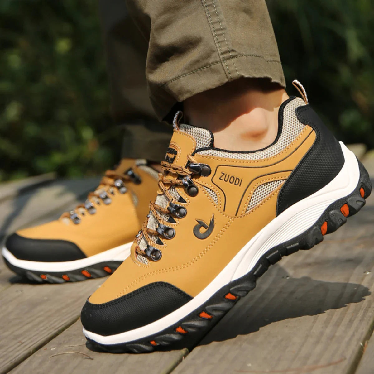 Blotcha Men's Orthopedic Hiking Shoes - Breathable Lightweight Non-Slip Outdoor Sneakers