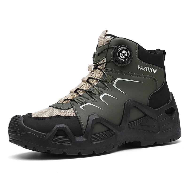Blotcha Men's Waterproof Hiking Boots with Microfiber Leather & Rotating Buckle