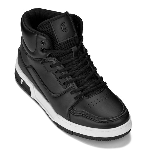 CALTO S4750 Height-Increasing High-Top Sneaker - 3 Inches Taller - Black - Premium Support Design - Quality Footwear