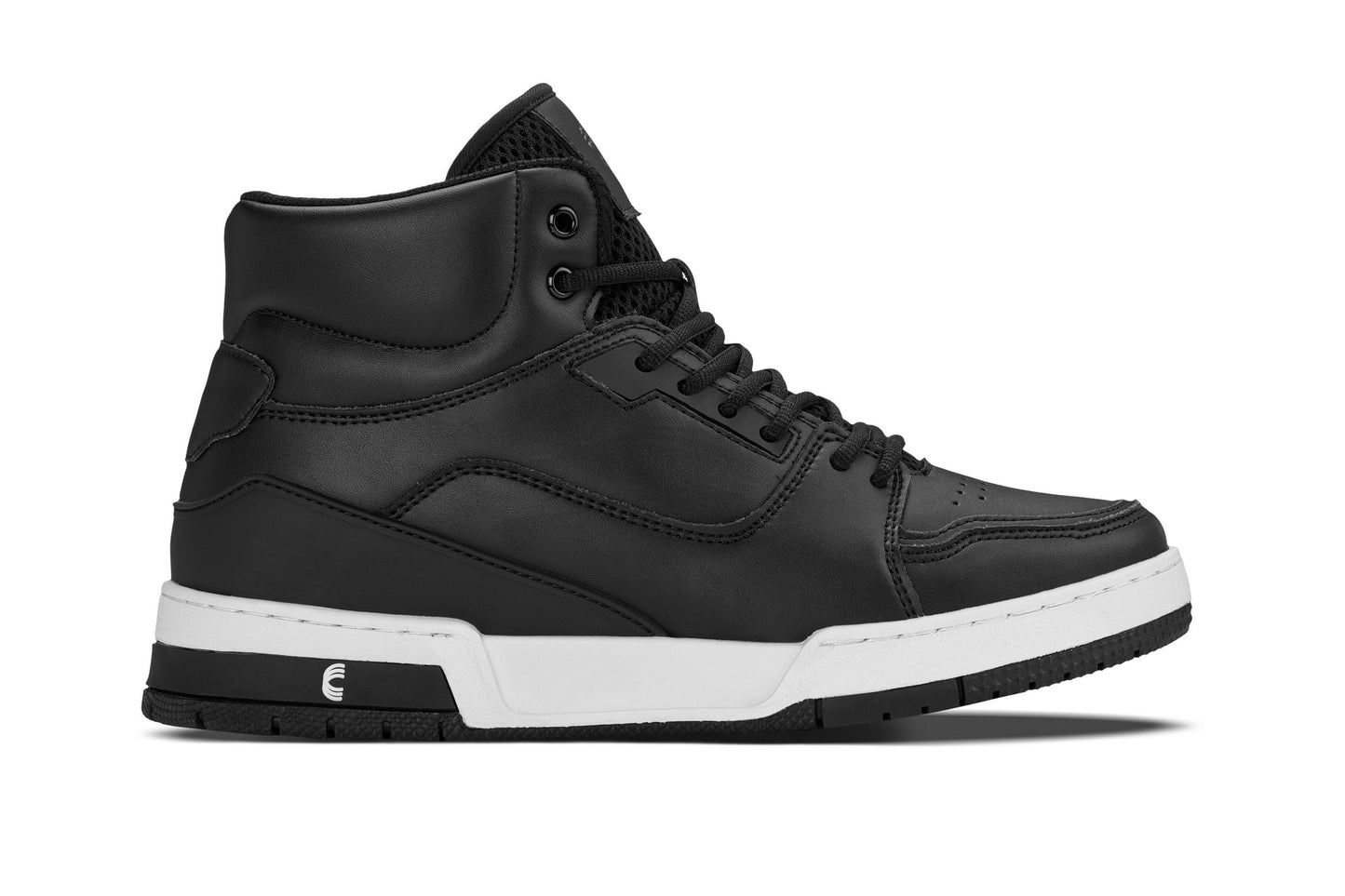 CALTO S4750 Height-Increasing High-Top Sneaker - 3 Inches Taller - Black - Premium Support Design - Quality Footwear