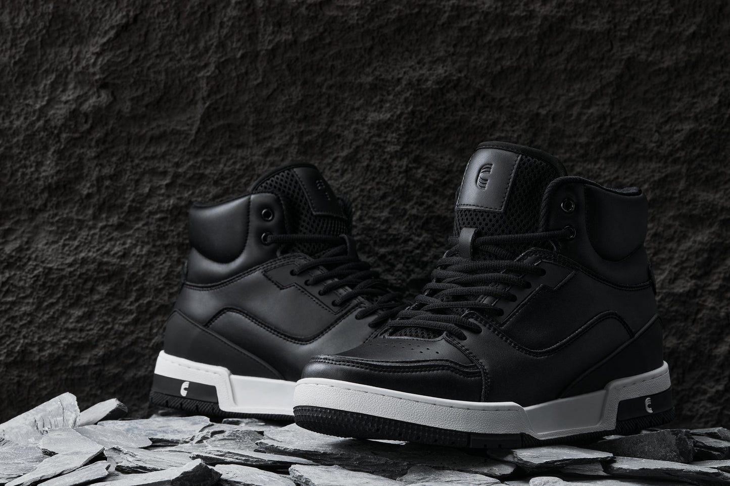 CALTO S4750 Height-Increasing High-Top Sneaker - 3 Inches Taller - Black - Premium Support Design - Quality Footwear