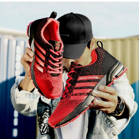 Ultimate Comfort Black Mesh Sneakers for Men - Breathable, Anti-Slip Sports Shoes for Casual Running & Outdoor Adventures