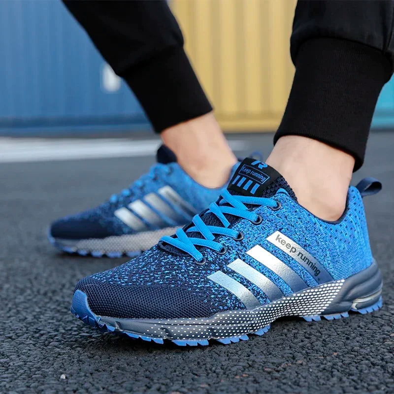 Ultimate Comfort Black Mesh Sneakers for Men - Breathable, Anti-Slip Sports Shoes for Casual Running & Outdoor Adventures