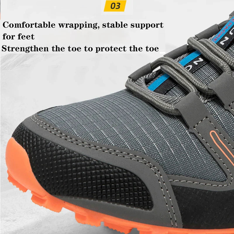 Blotcha Men's Orthopedic Waterproof Hiking Shoes - Non-Slip Outdoor Trekking Walking Sneakers