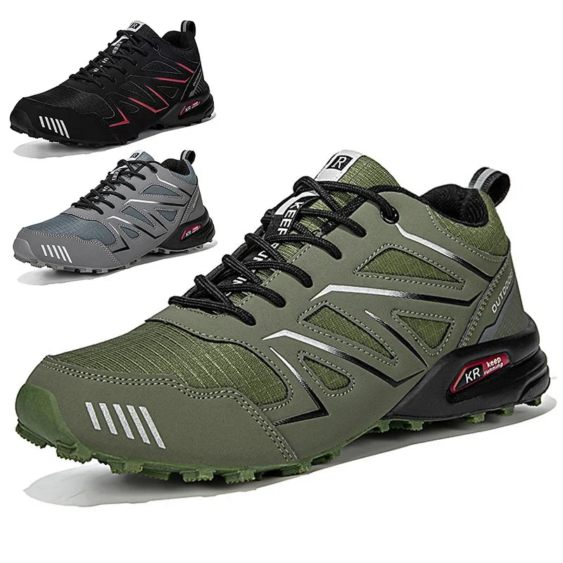 Blotcha Men's Waterproof Hiking Shoes Non-Slip All-Terrain Outdoor Trekking Shoes