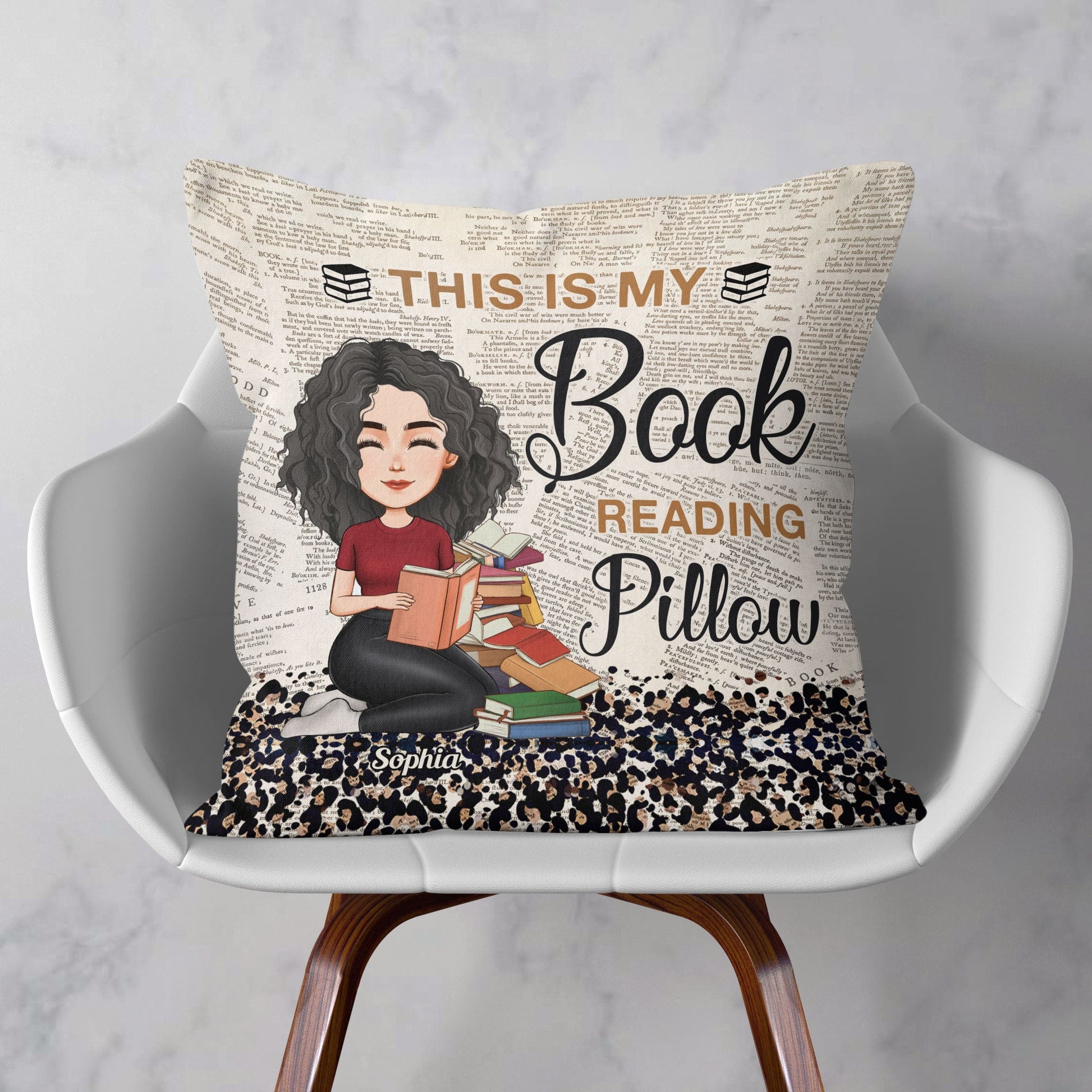 This Is My Book Reading Pillow – Personalized Pillow – Birthday Christmas Gift For Book Lovers, Gift For Besties, Sister