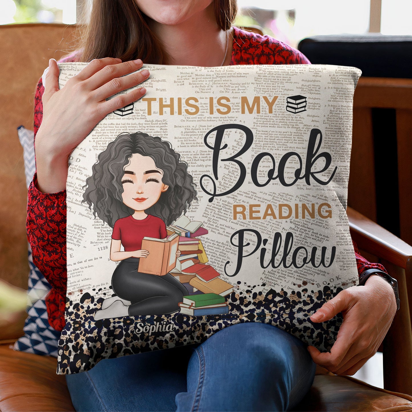 This Is My Book Reading Pillow – Personalized Pillow – Birthday Christmas Gift For Book Lovers, Gift For Besties, Sister