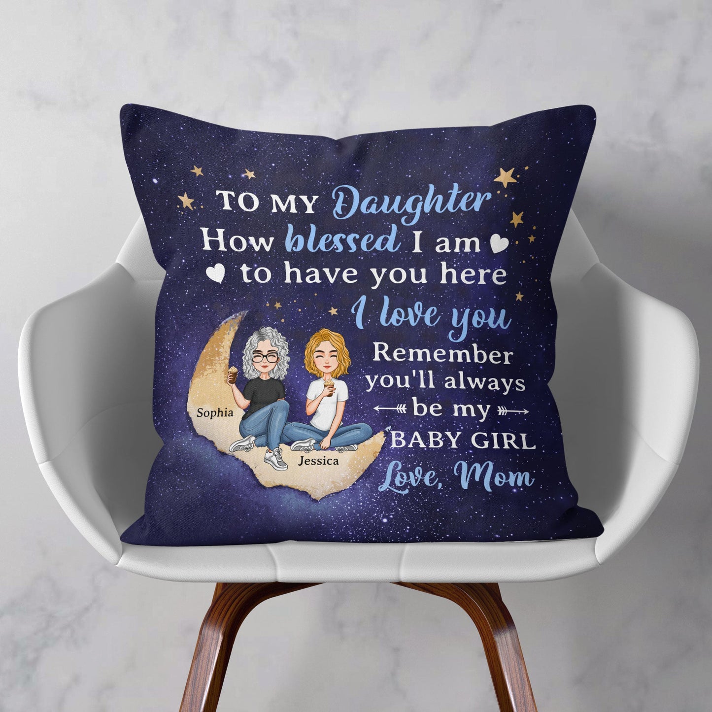 To My Daughter To My Son I Love You – Personalized Pillow – Birthday, Loving Gift For Daughter, Son, Kids