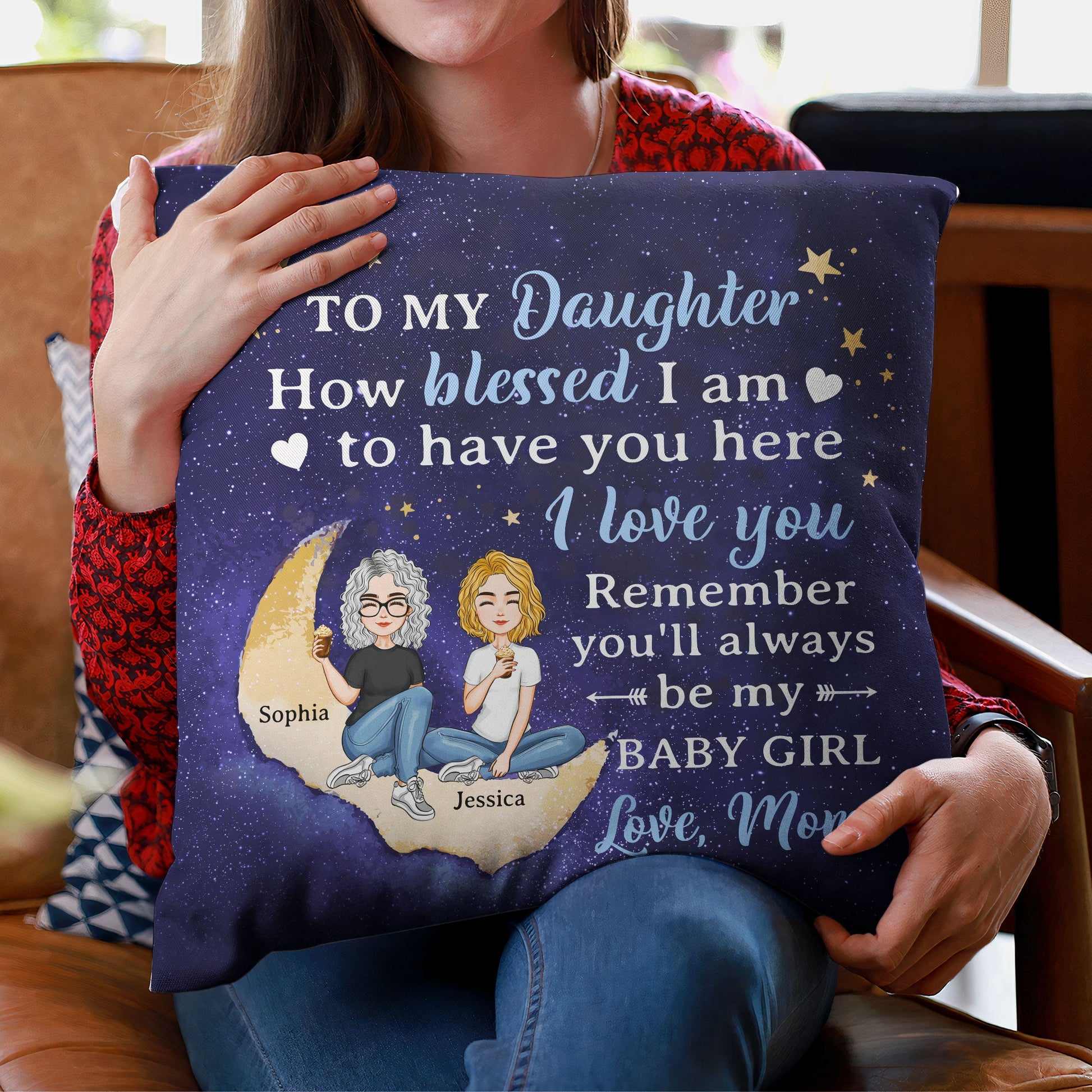 To My Daughter To My Son I Love You – Personalized Pillow – Birthday, Loving Gift For Daughter, Son, Kids