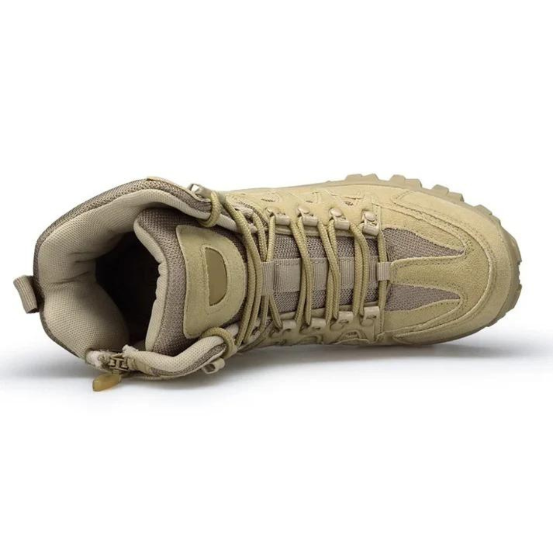 Blotcha Men's Waterproof Leather Tactical Hiking Boots, Outdoor Combat Hunting Trekking Shoes