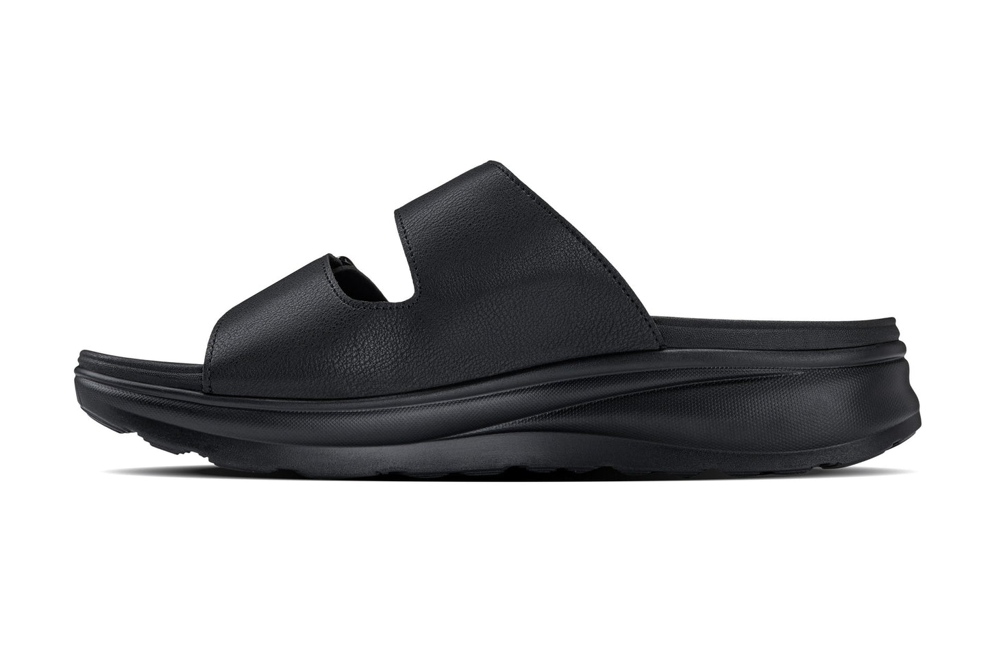 CALTO X1660 Dual Adjustable Height-Increasing Casual Sandal - 2 Inches Taller - Black Buckle - Premium Comfort Design