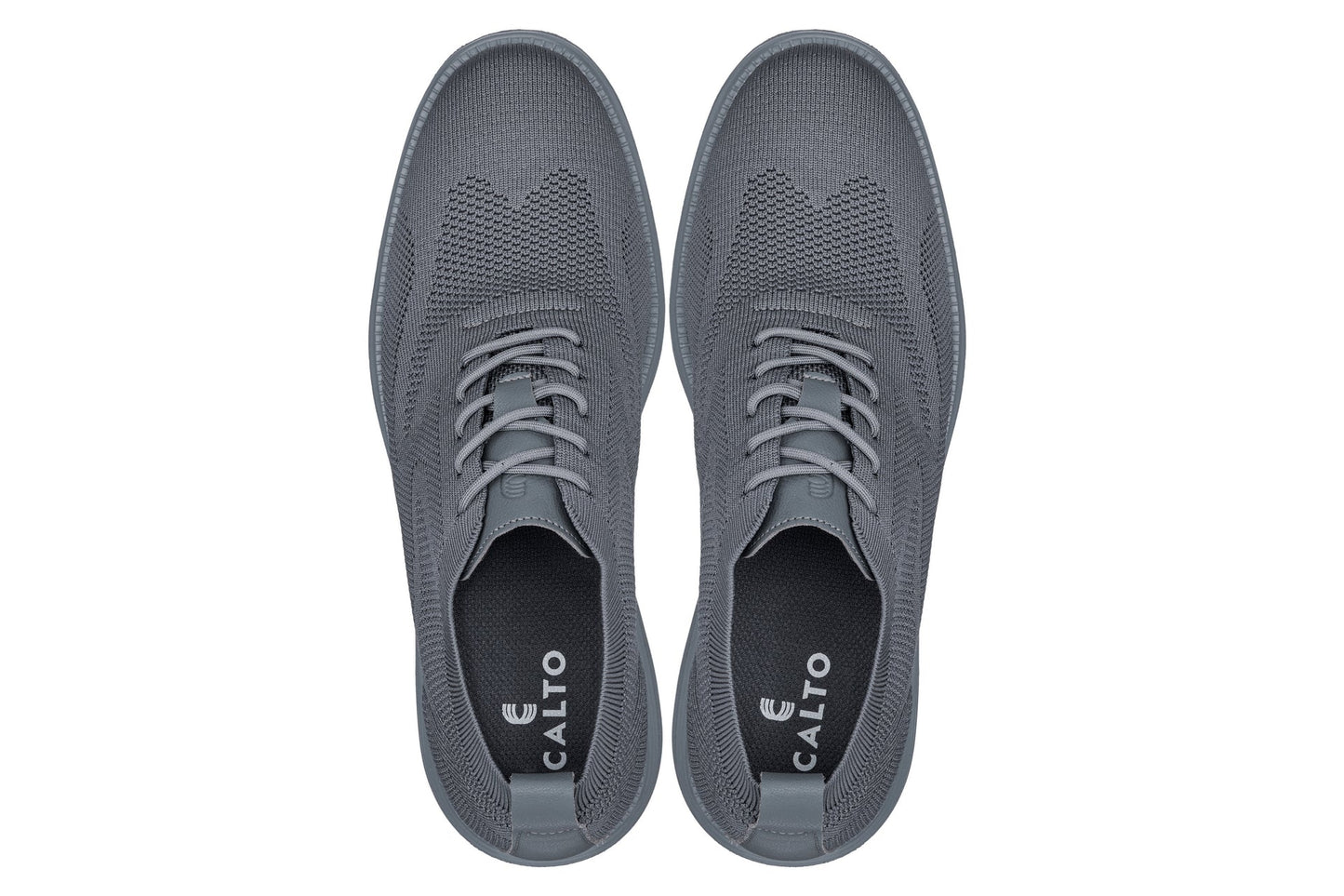 CALTO X2641 Height-Increasing Casual Sneaker - Iron Dark Grey - 2.8 Inches Taller - Premium - Quality Footwear Design