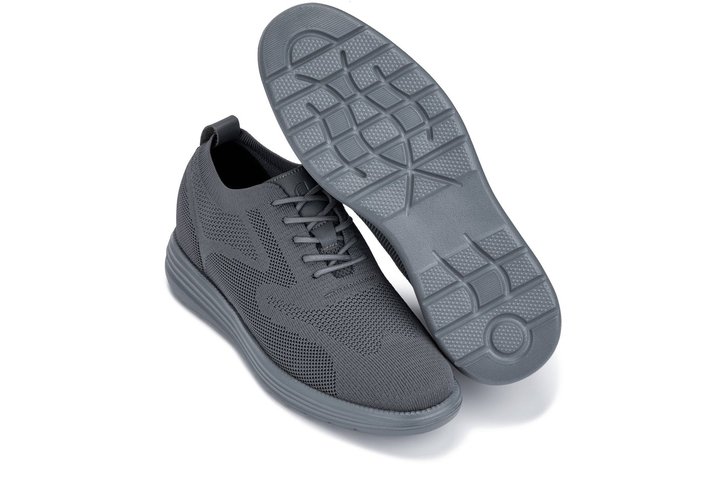 CALTO X2641 Height-Increasing Casual Sneaker - Iron Dark Grey - 2.8 Inches Taller - Premium - Quality Footwear Design