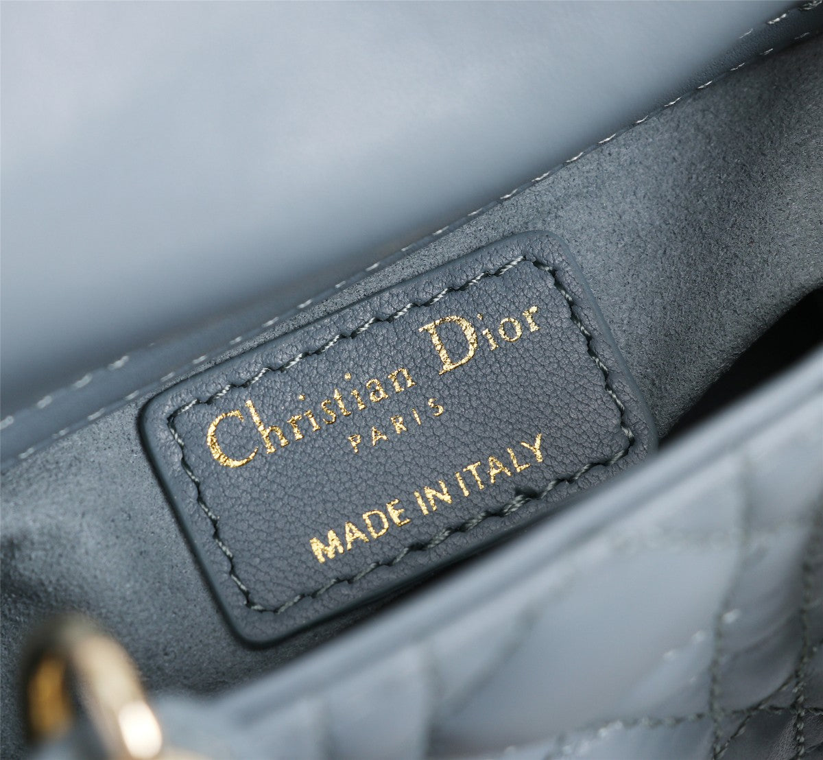 Christian Dior Micro Lady Dior Bag Cloud Blue Cannage Lambskin