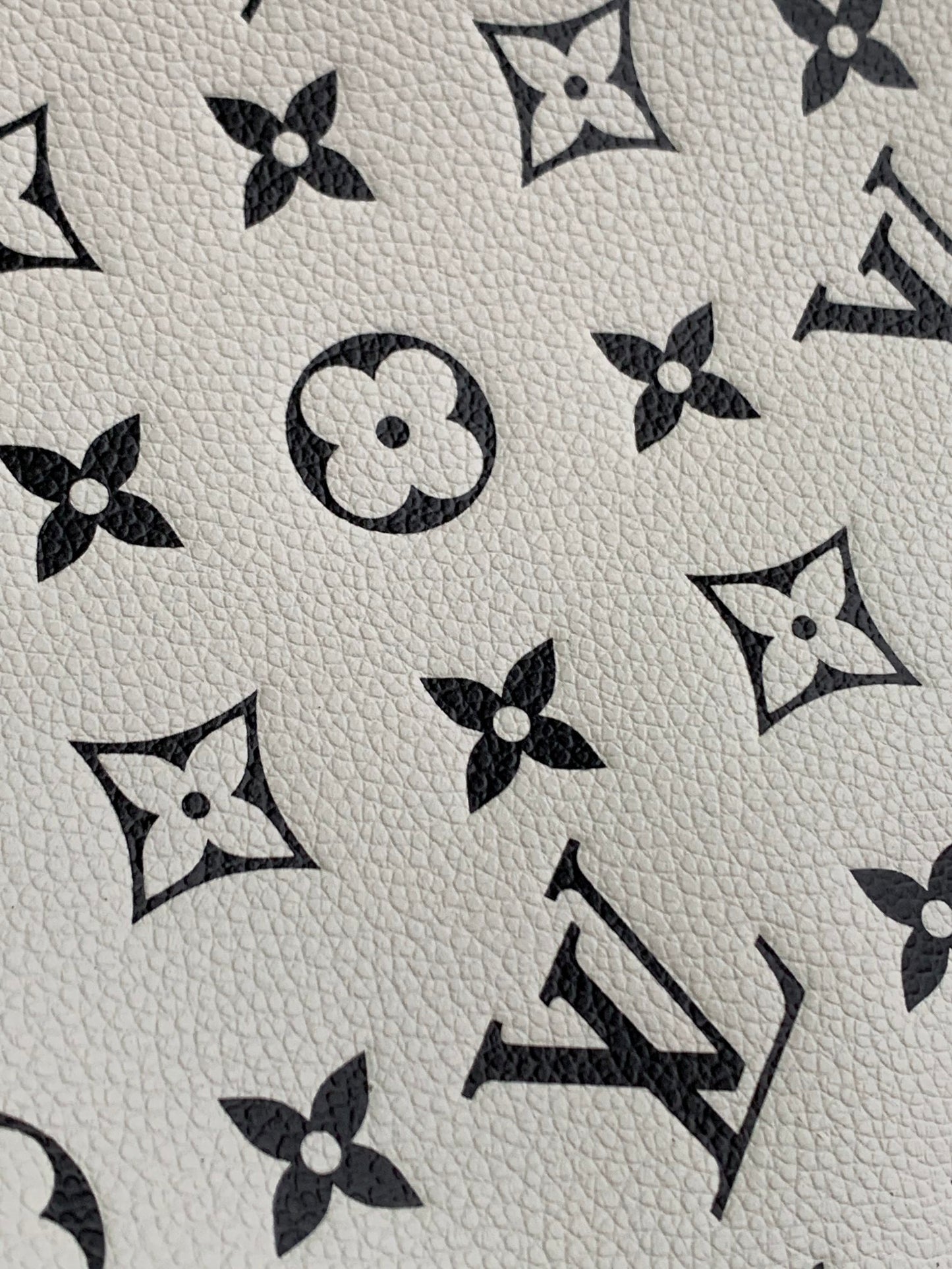 Louis Vuitton Black and White Monogram Print Leather Tote Bag Classic Shoulder Purse
