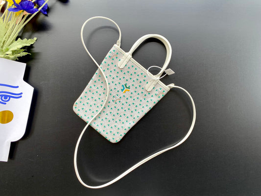 Gogy Cute Mini Floral Print Crossbody Phone Bag with Top Handles
