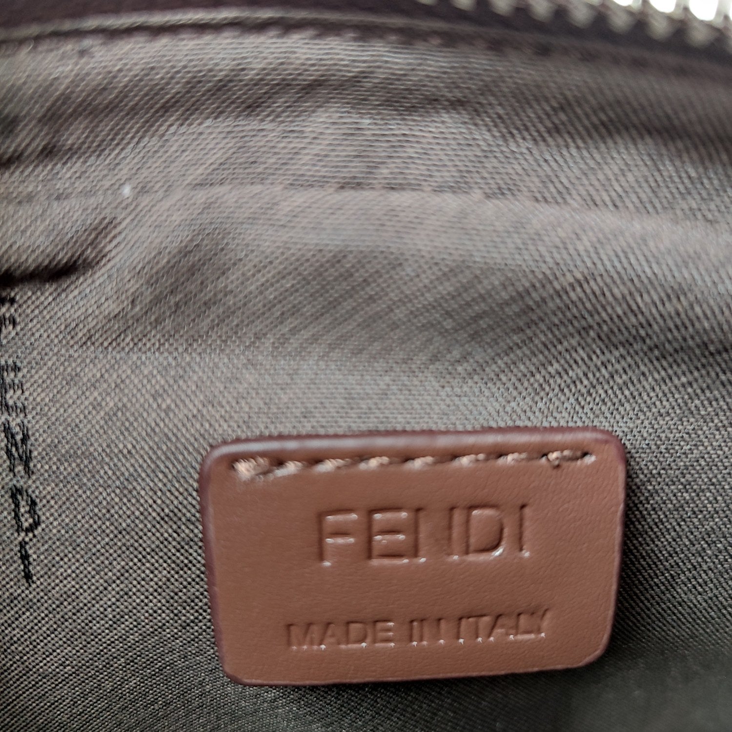 Fendi FF Monogram Camera Case Bag with Yellow Logo - Brown