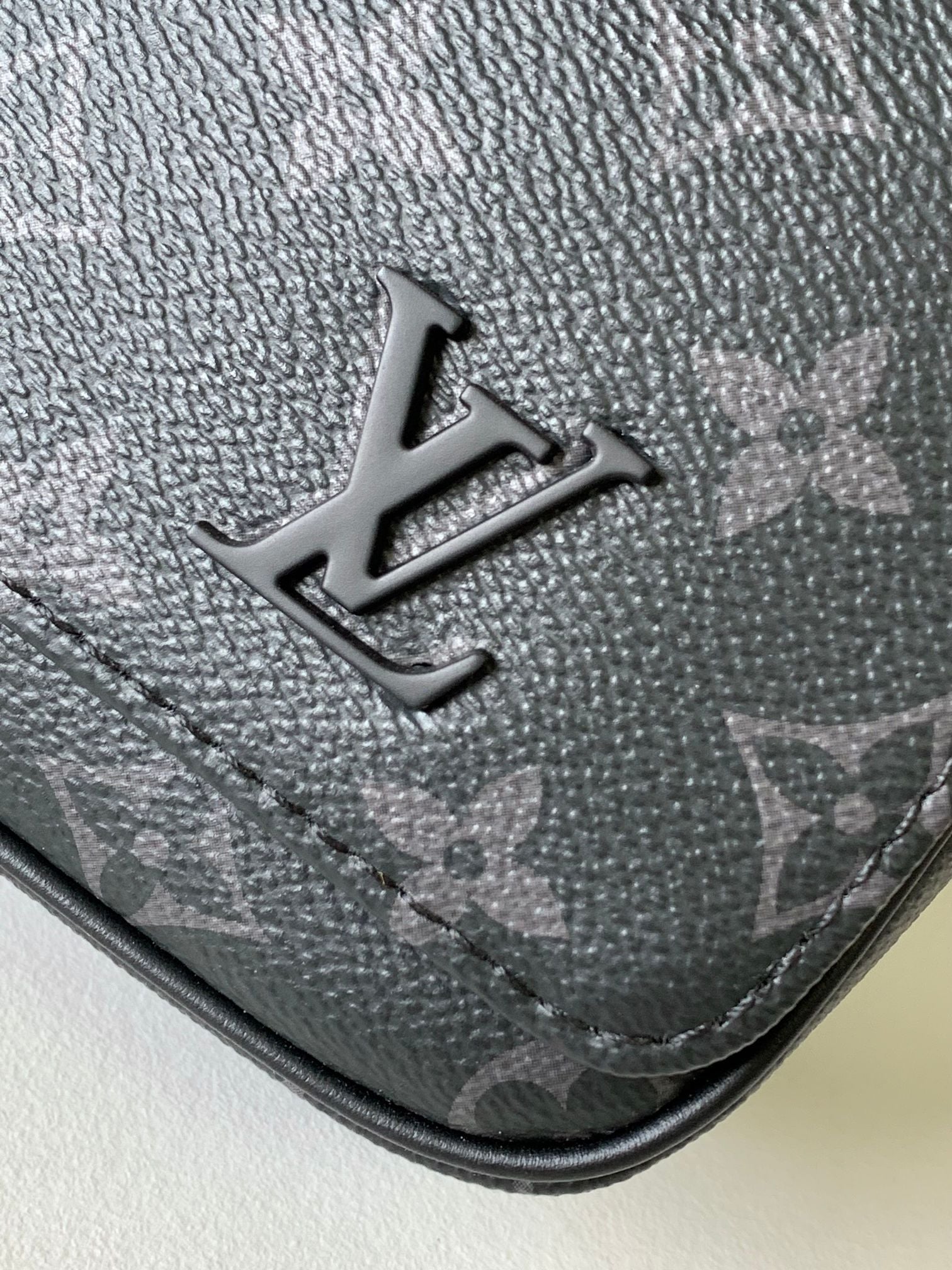 Louis Vuitton Black Monogram Canvas Messenger Bag with Adjustable Crossbody Strap