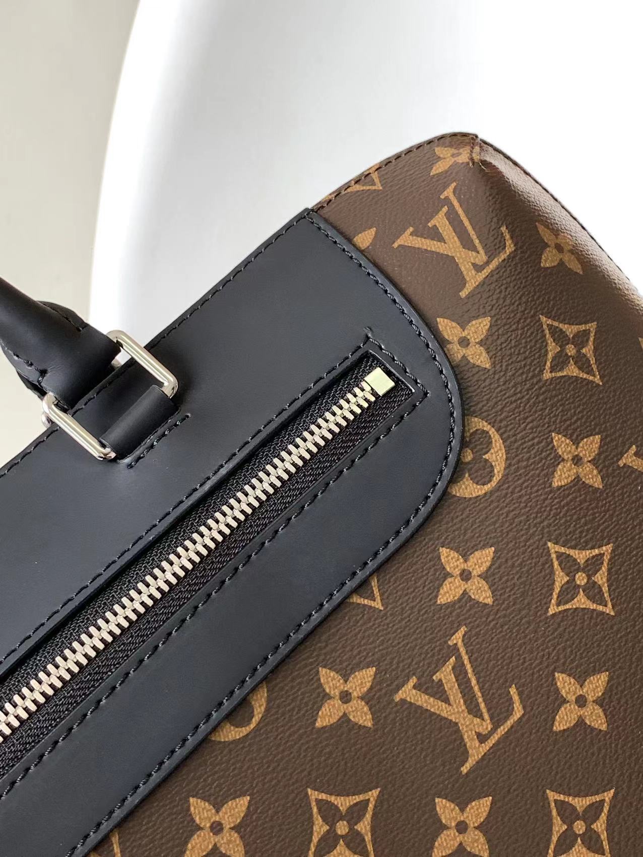 Louis Vuitton Classic Monogram Canvas Laptop Briefcase Bag with Shoulder Strap