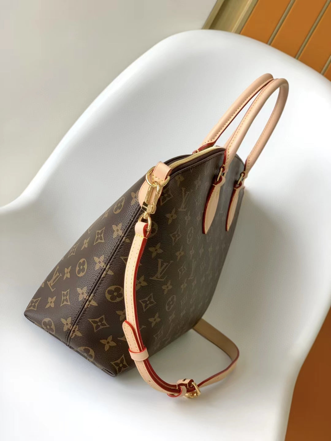 Louis Vuitton Brown Monogram Print Canvas Top Handle Satchel Bag with Shoulder Strap