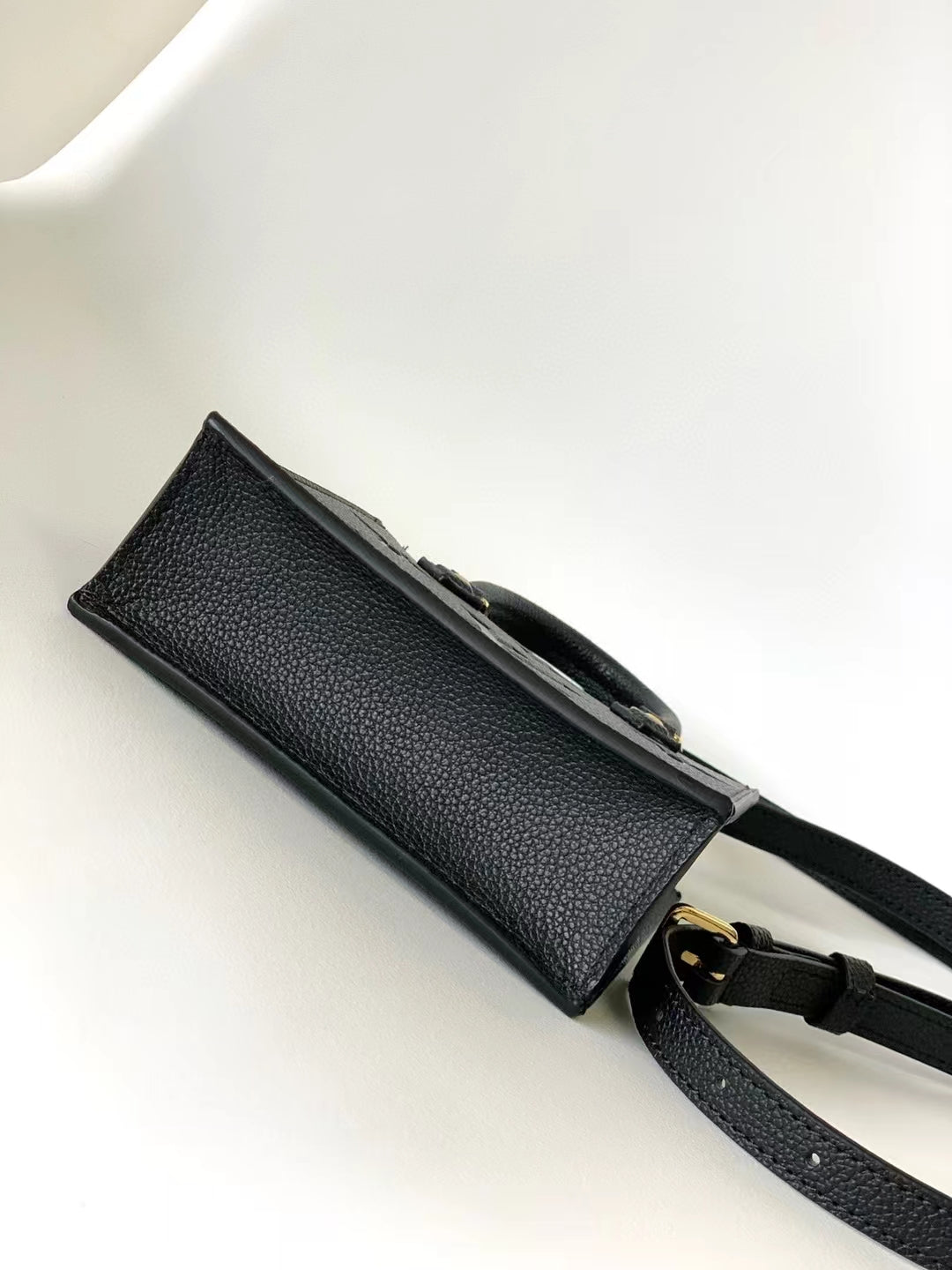 Louis Vuitton Black Embossed Monogram Leather Mini Tote Crossbody Bag