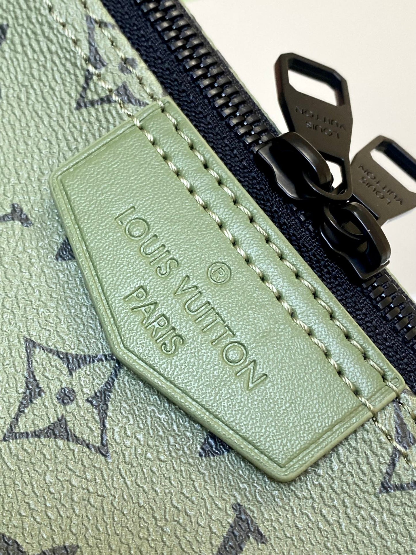 Louis Vuitton Olive Green Monogram Crescent Crossbody Sling Bag with Red Tag