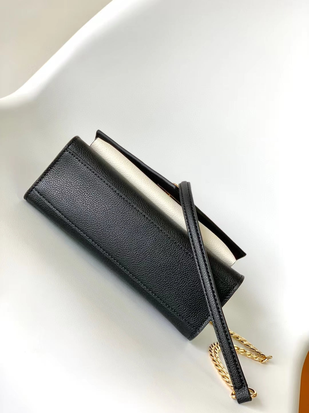 Louis Vuitton Lockme II BB Black &amp; Cream Calfskin Shoulder Bag