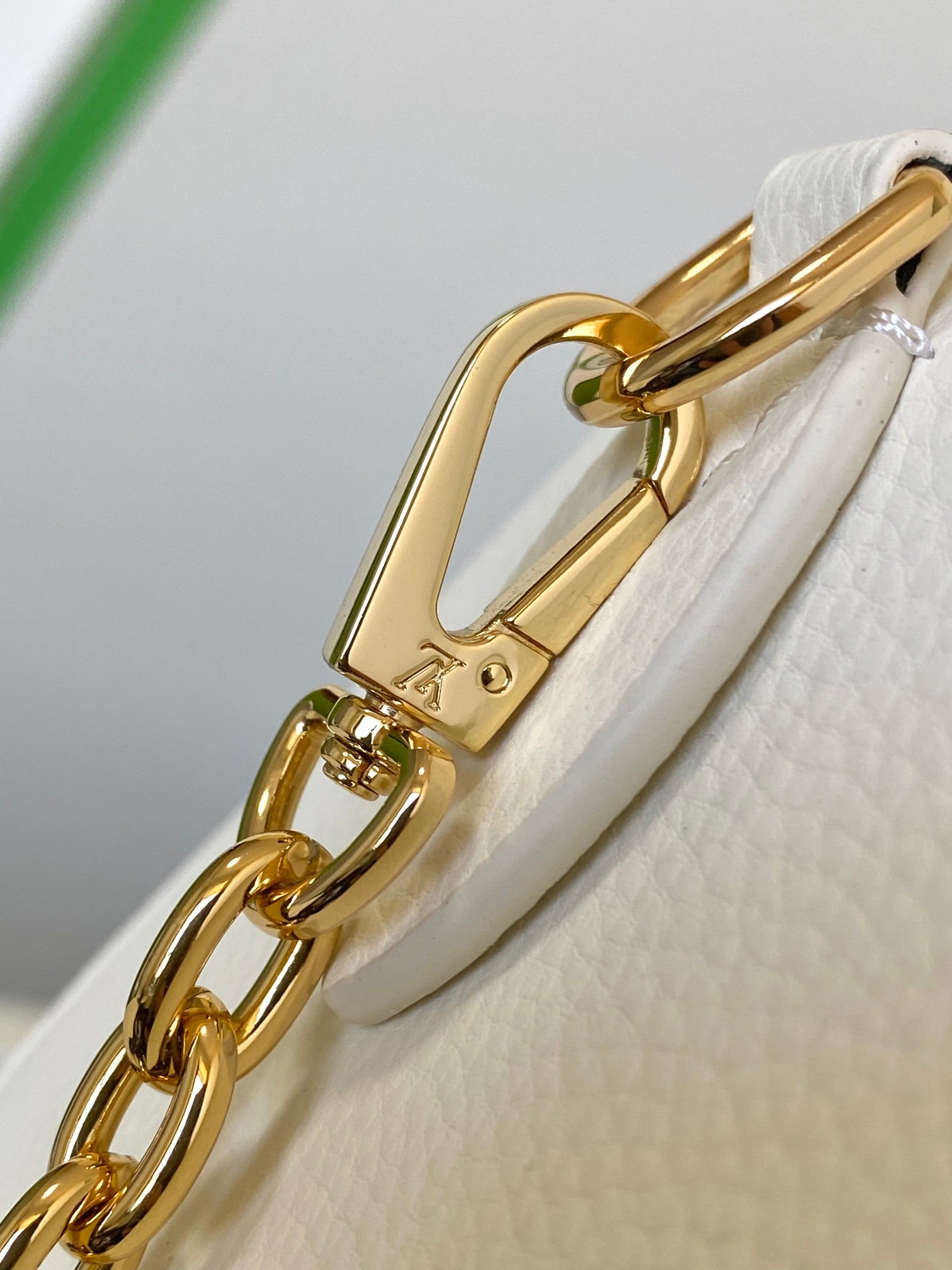 Louis Vuitton Cream and Pastel Blue Embossed Leather Mini Duffle Handbag