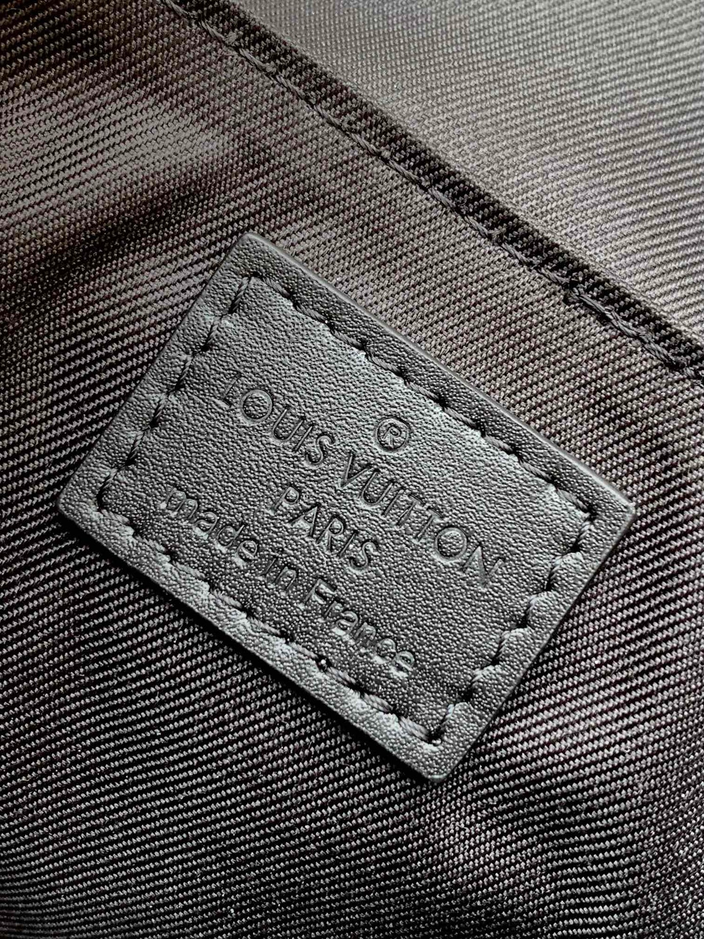 Louis Vuitton Black Monogram Embossed Leather Crossbody Messenger Bag with Strap