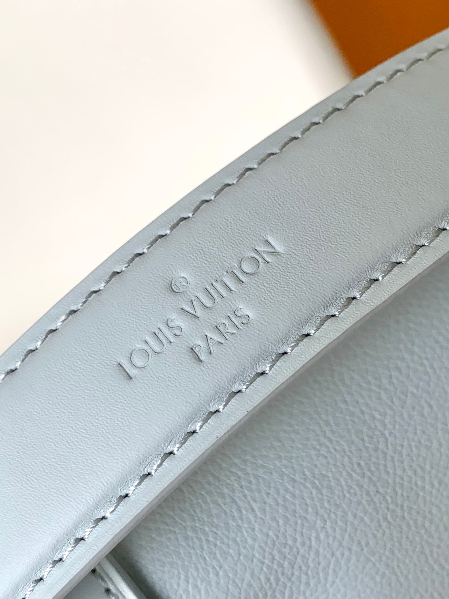 Louis Vuitton Pastel Blue Leather Trunk Crossbody Bag with Silver Hardware
