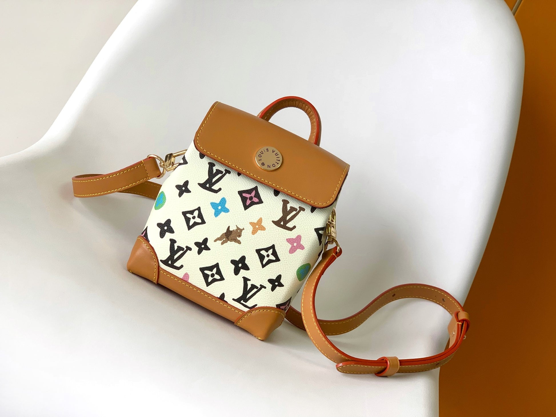 Louis Vuitton Whimsical Cat Print Monogram Mini Backpack Crossbody Bag