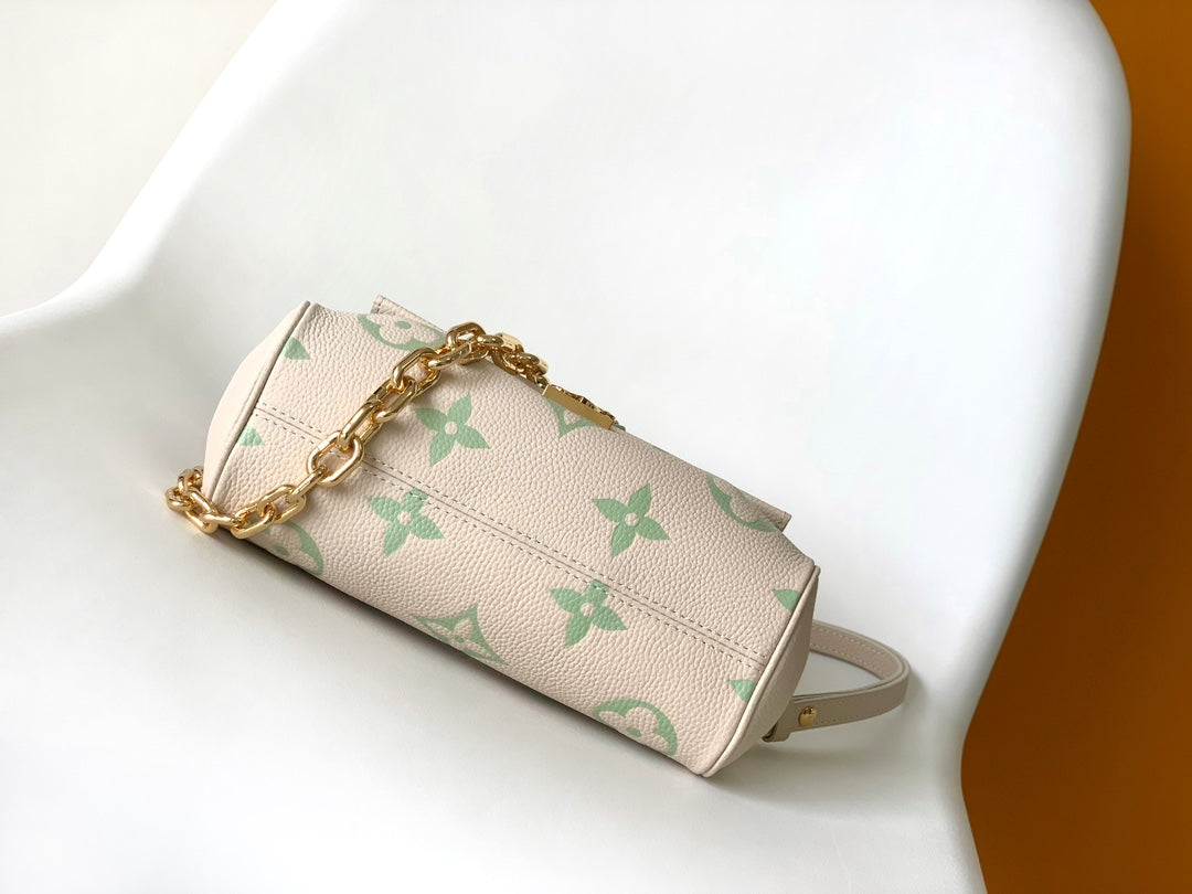Louis Vuitton Monogram Empreinte Easy Pouch on Strap - Cream &amp; Green