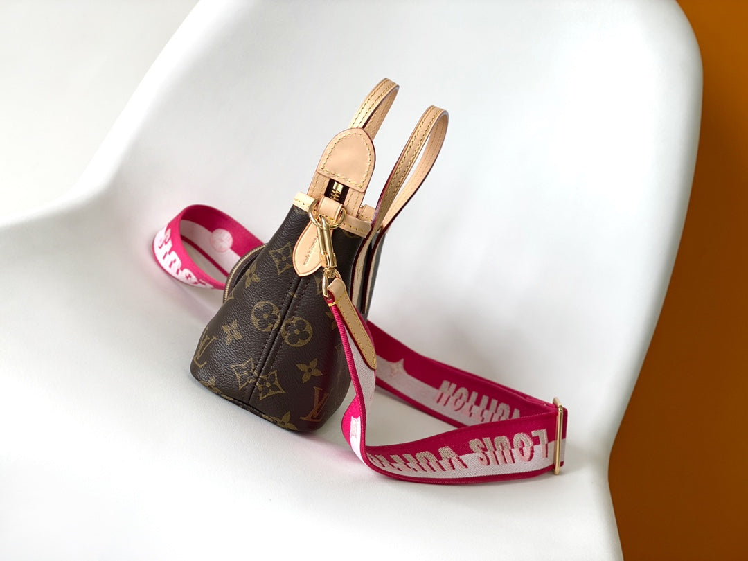 Louis Vuitton Brown Monogram Canvas Mini Tote Bag with Detachable Round Coin Pouch