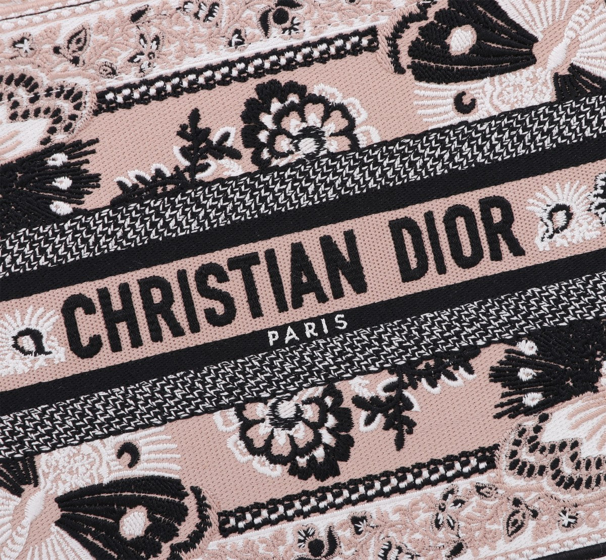 Christian Dior Small Book Tote with Butterfly Motif - Pink and Black