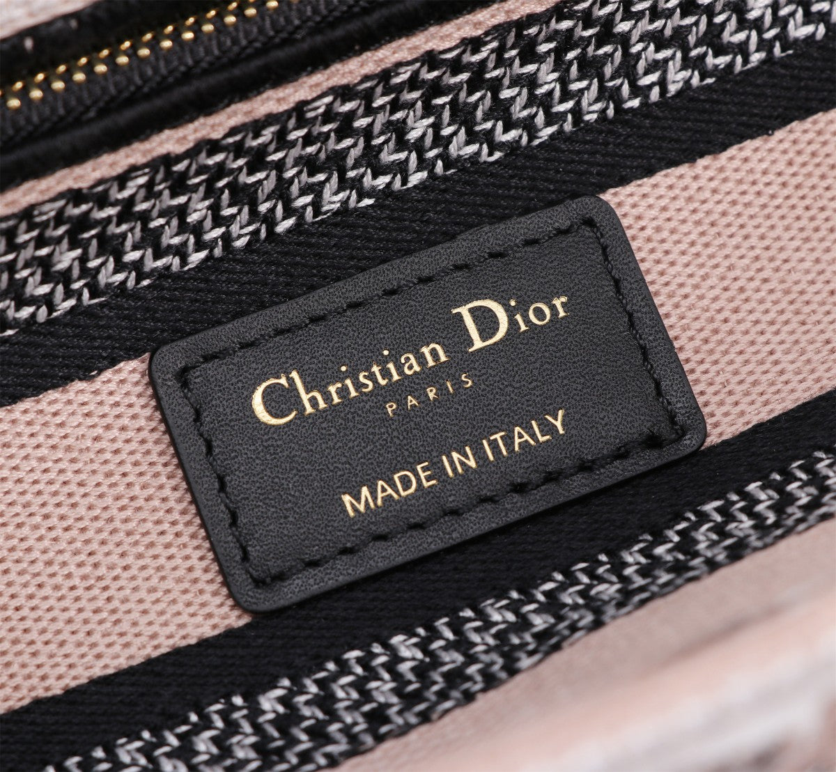 Dior Floral Embroidered Canvas Top Handle Bag with Shoulder Strap