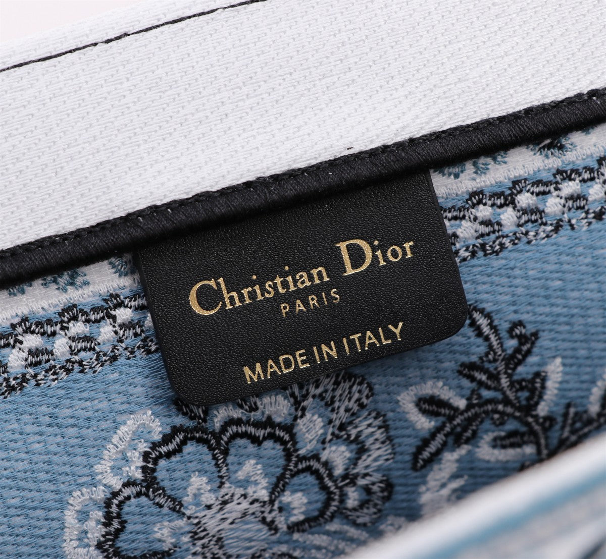 Christian Dior Medium Book Tote - Blue Butterfly Printed Canvas