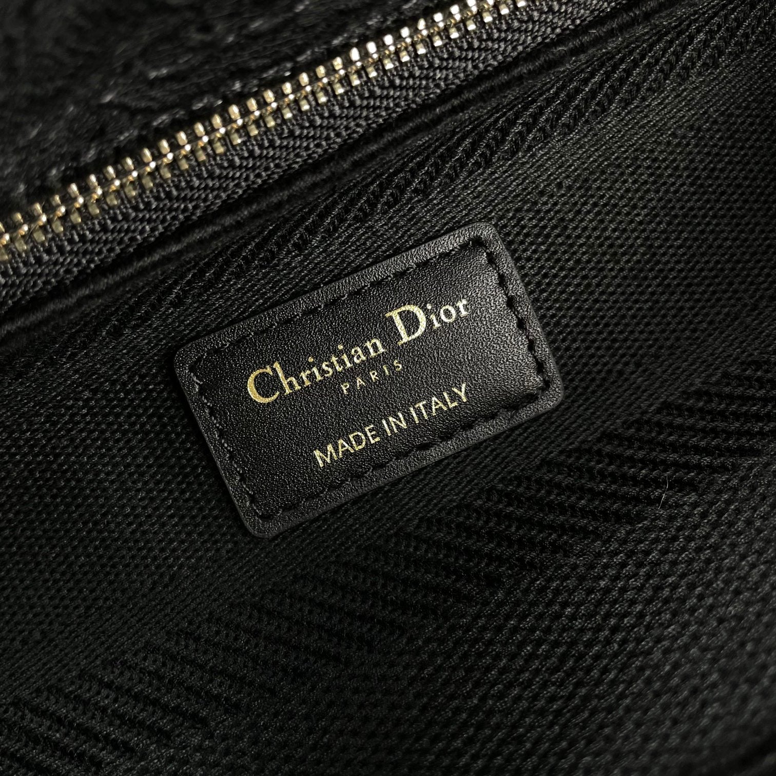 Dior Black Embroidered Canvas Top Handle Handbag with Charms