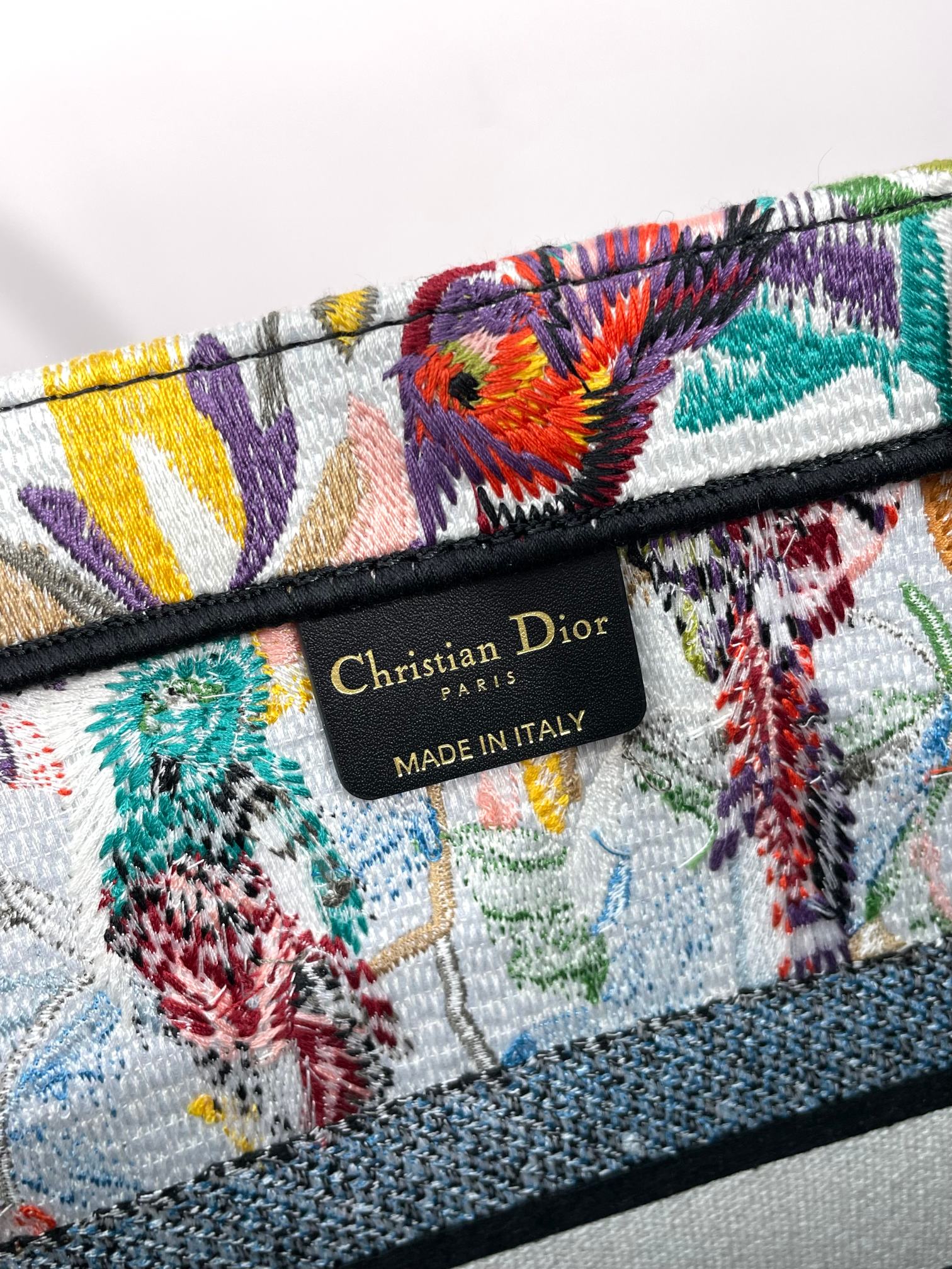 Christian Dior Medium Book Tote - Multicolor Jardin Botanique Embroidered Canvas