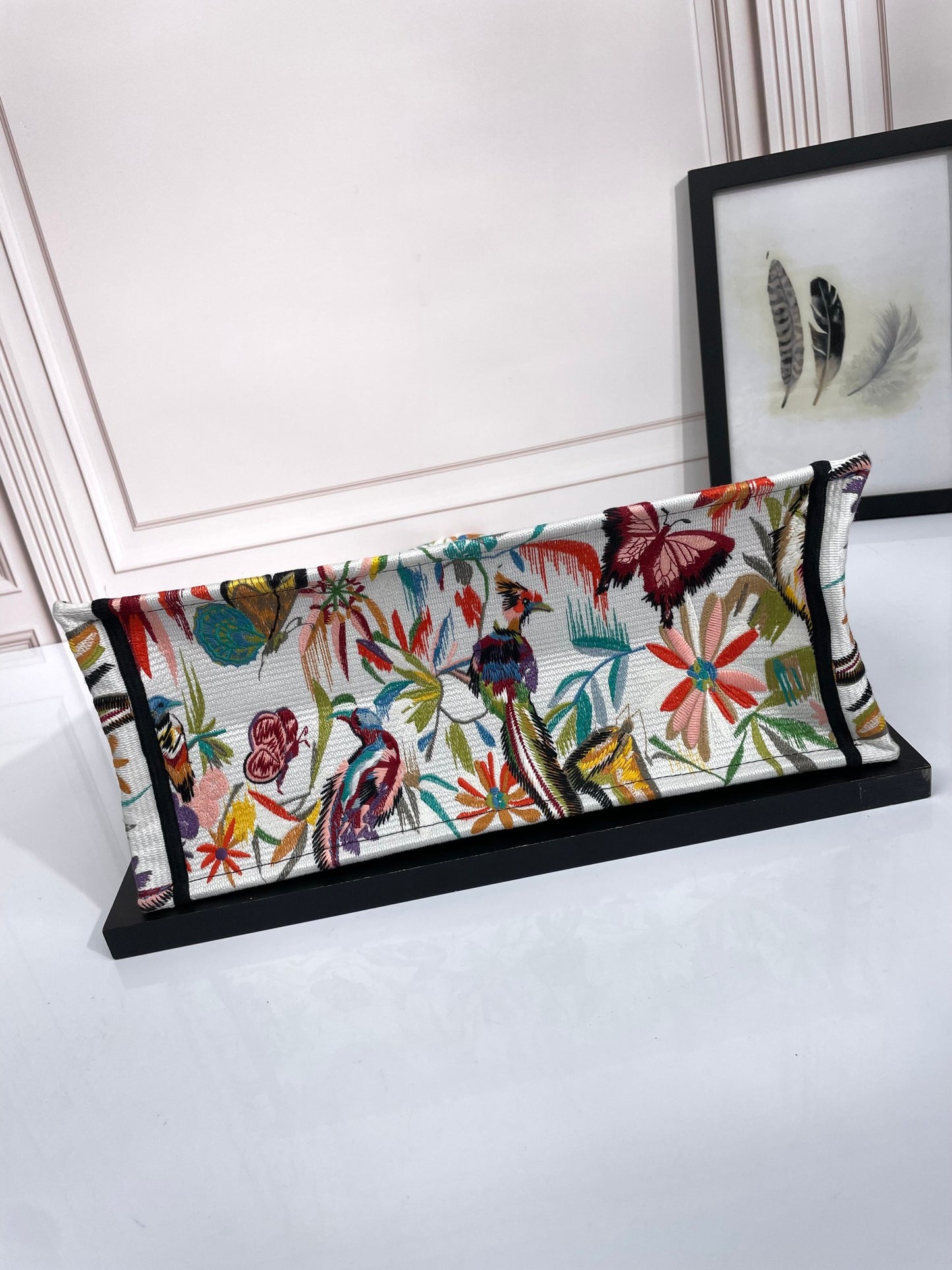 Christian Dior Medium Book Tote with Butterfly Embroidery - Multicolor