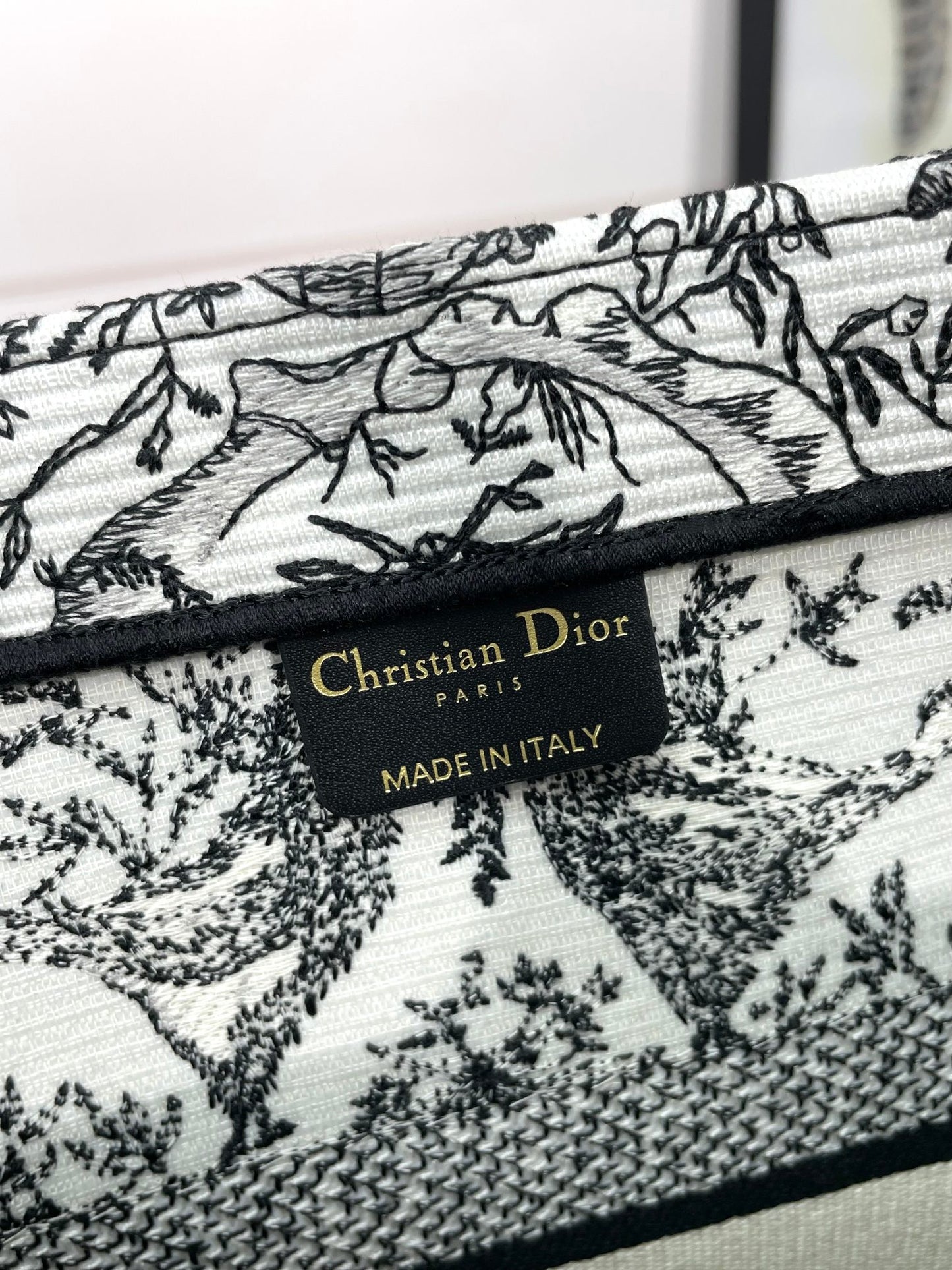 Dior Vintage Celestial Sun Print Embroidered Canvas Tote Bag