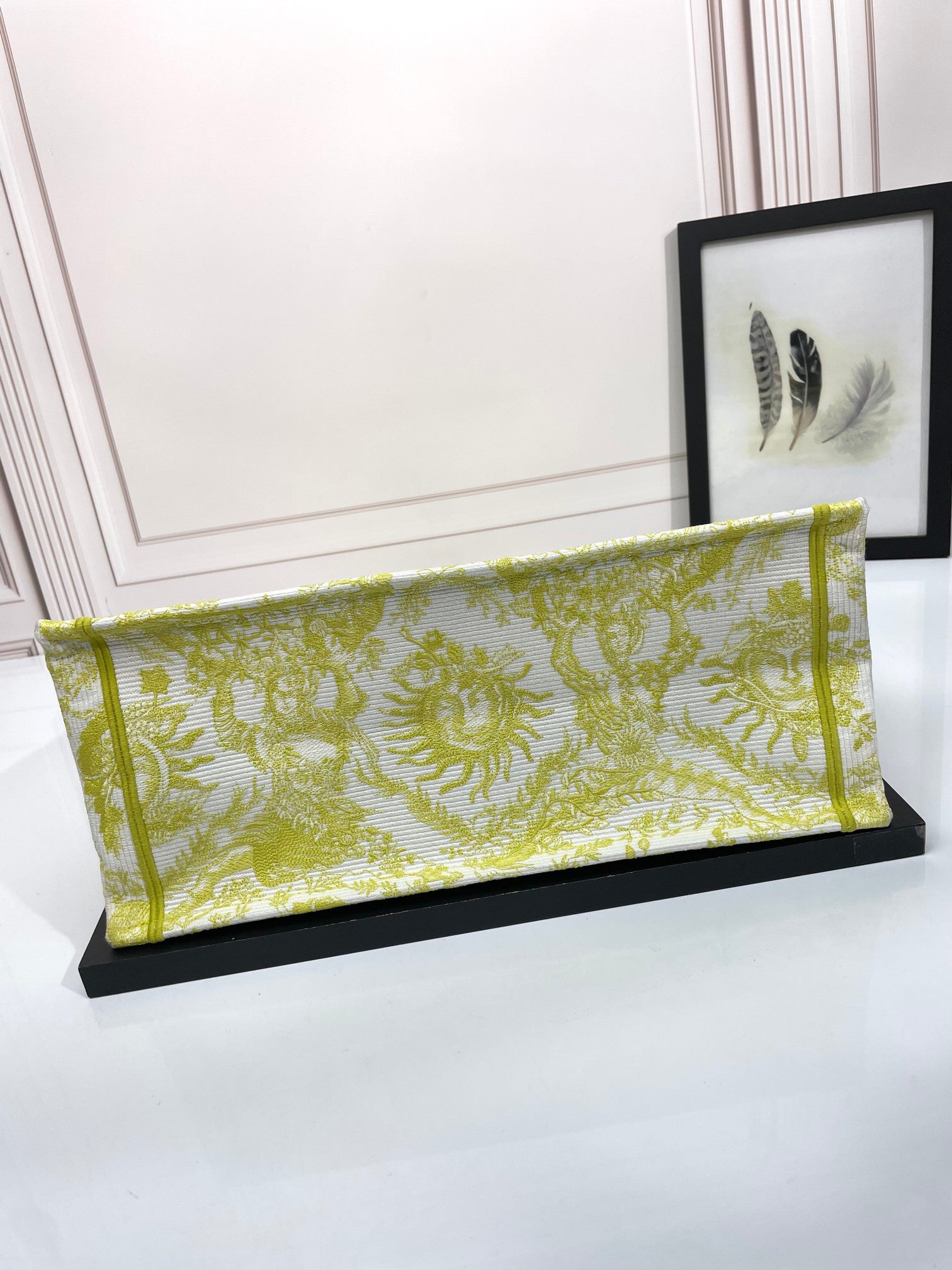 Christian Dior Large Book Tote - Yellow & White Zodiac Embroidery