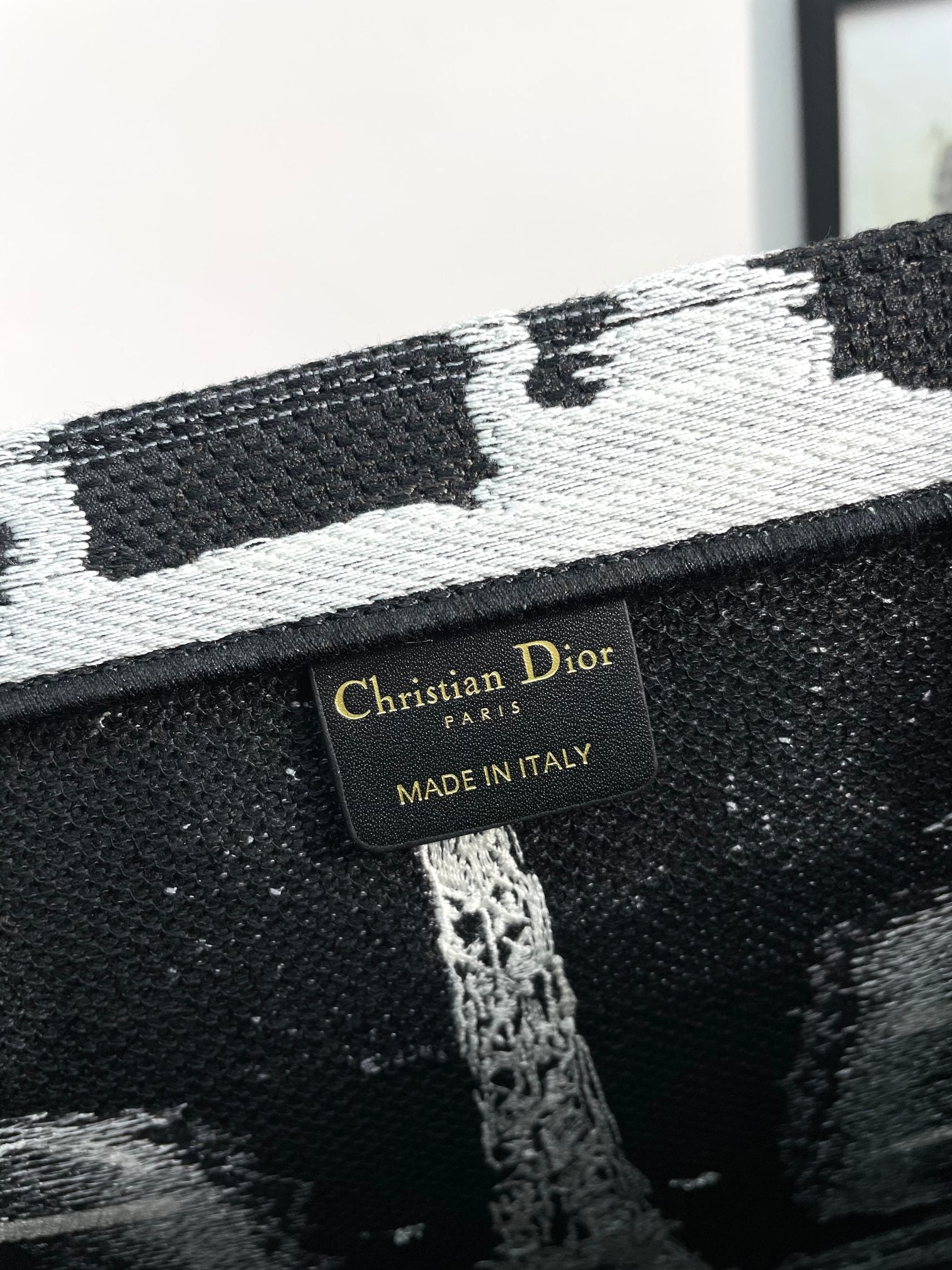 Christian Dior Medium Book Tote Plan de Paris Embroidery Bag