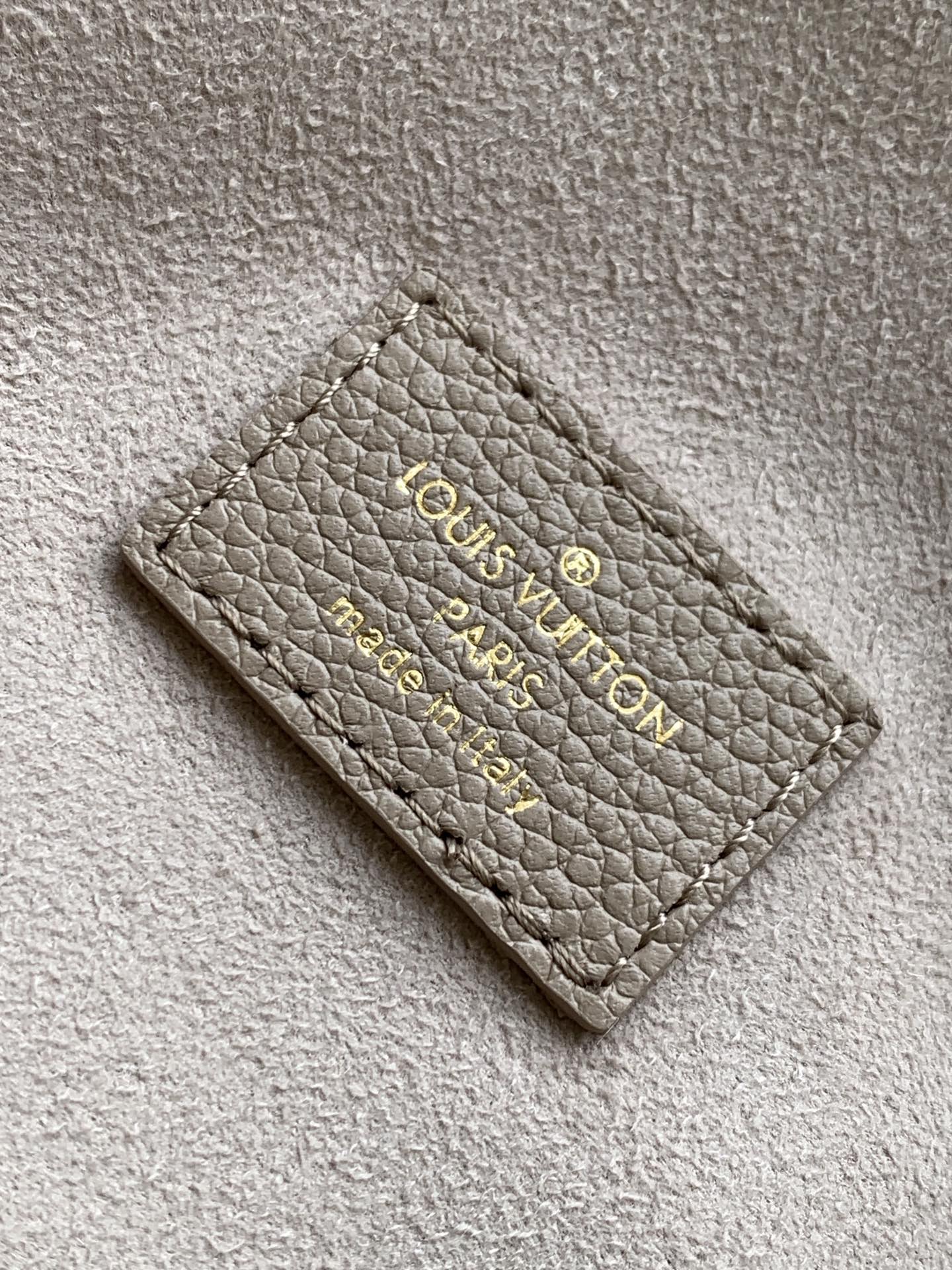 Louis Vuitton Taupe Embossed Leather Vanity Case Bag with Top Handle